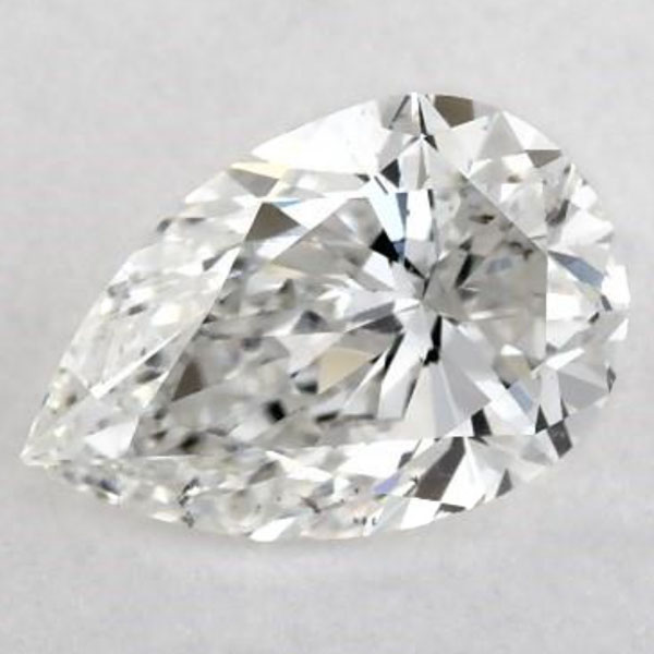 A Pear Cut Diamond with a subtle bow tie effect